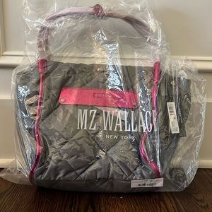 NWT MZ Wallace Small Quilted Shopper Ash Rec Air